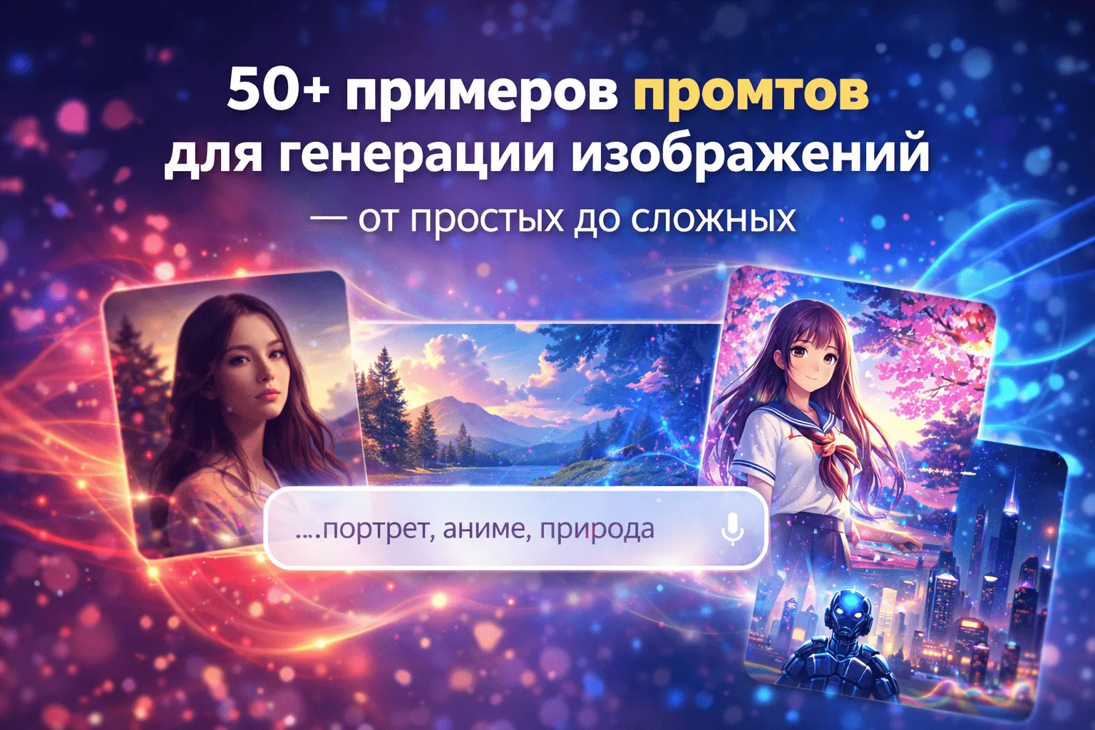 50+ примеров промтов для генерации изображений — от простых до сложных