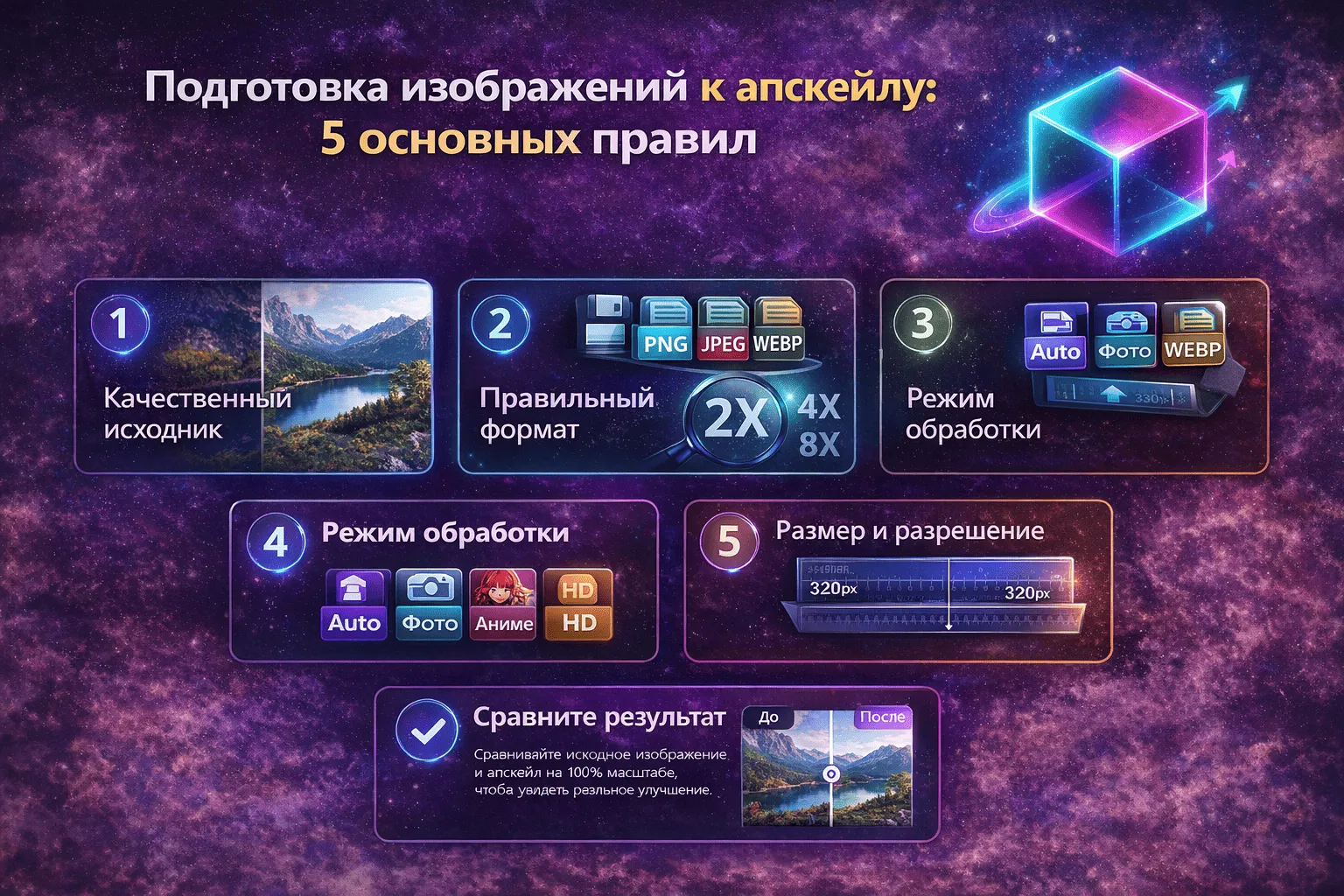 Подготовка изображений к апскейлу: 5 основных правил